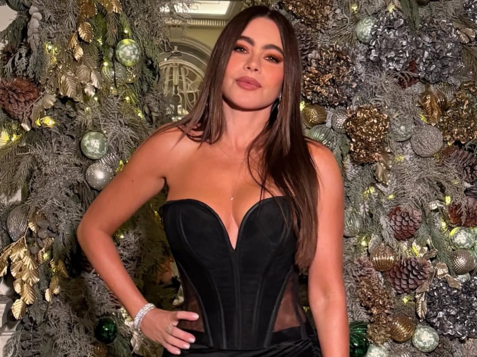 蘇菲亞薇格拉 52 歲倫敦派對穿搭引熱議！透視蕾絲馬甲配亮片長裙，網驚呼：「根本凍齡女神！」