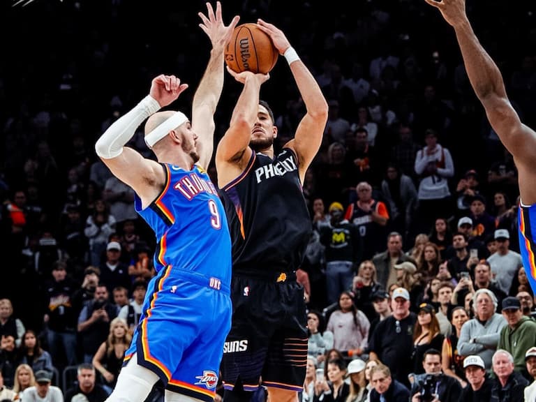 NBA/Devin Booker 0.7 秒驚天三分彈準絕殺!太陽克服 18 分落後逆轉扳倒雷霆!