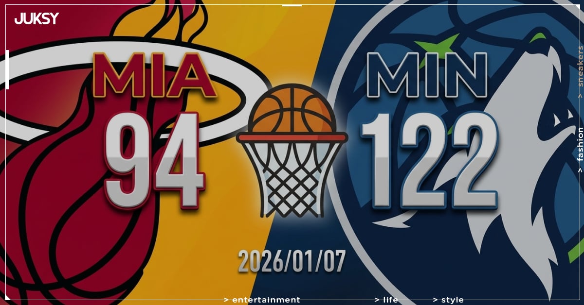 [2026/01/07 熱火 @ 灰狼] Edwards轟26分領軍 灰狼主場28分大勝熱火