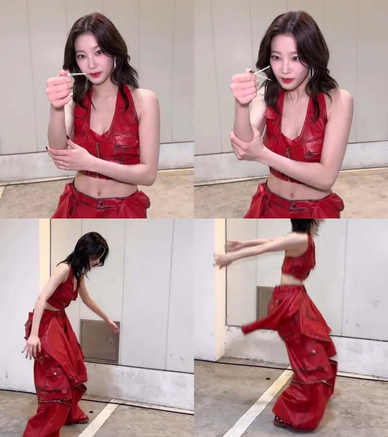 LE SSERAFIM 中村一葉來台灣再度玩瘋！拿路邊三角錐舉重引網笑：「每次來都會拍幹片！」