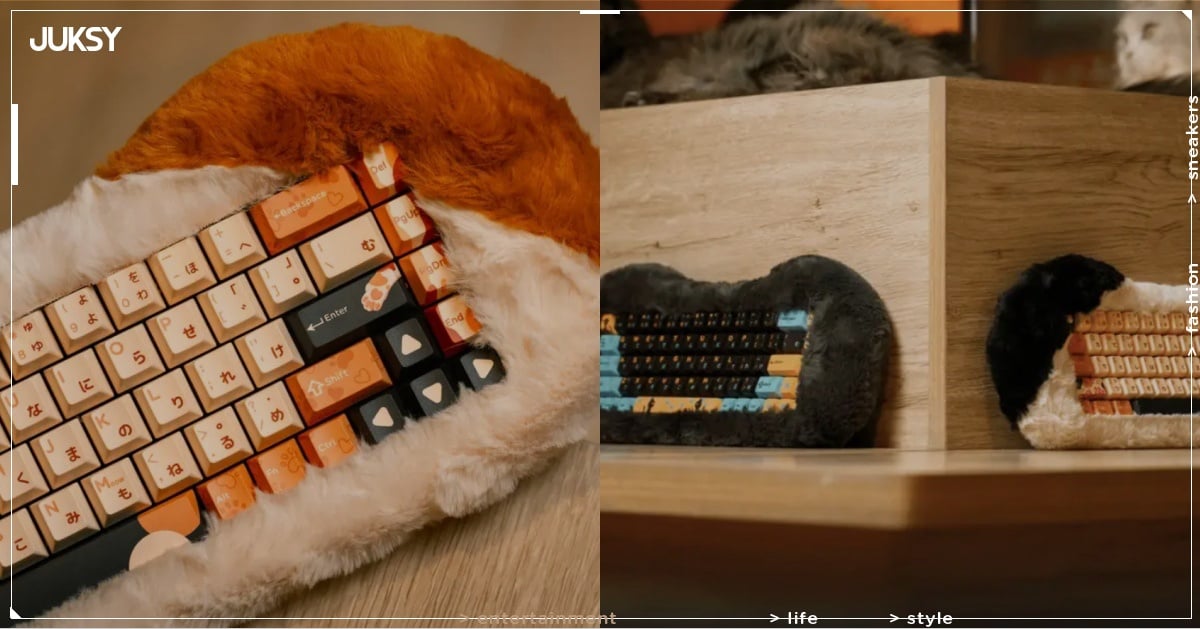 日本限量毛茸茸機械鍵盤「PETBRICK 65」爆紅！網喊：「終於能在辦公桌擼貓了！」