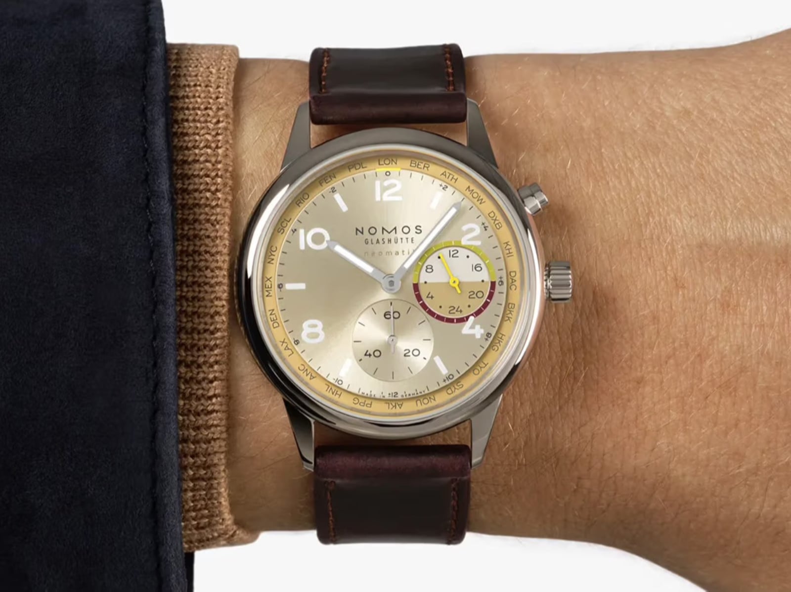 NOMOS 限量新錶「Roam & Reverie」正式登場！香檳金太陽紋配上頂級馬臀皮太有質感！