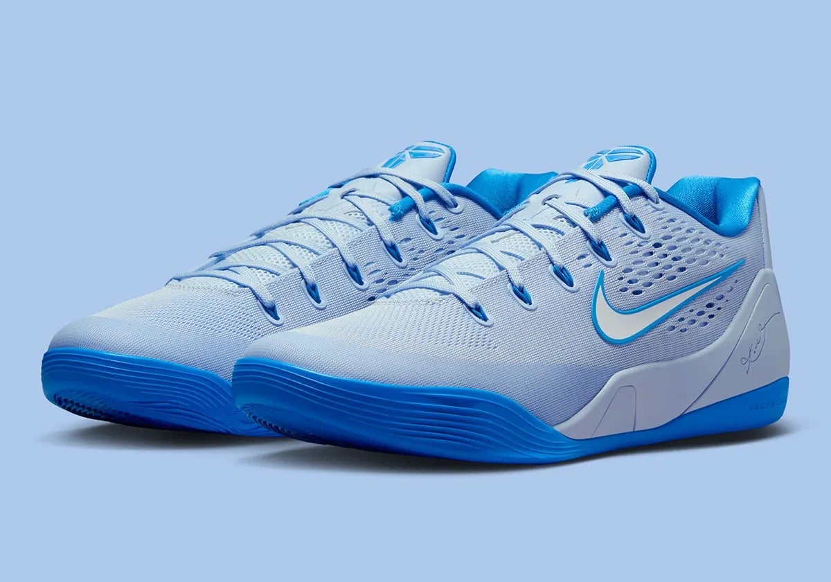 Nike Kobe 9 EM Protro「Hydrogen Blue」搶先看！冰藍色調的老大戰靴直接帥翻球場！