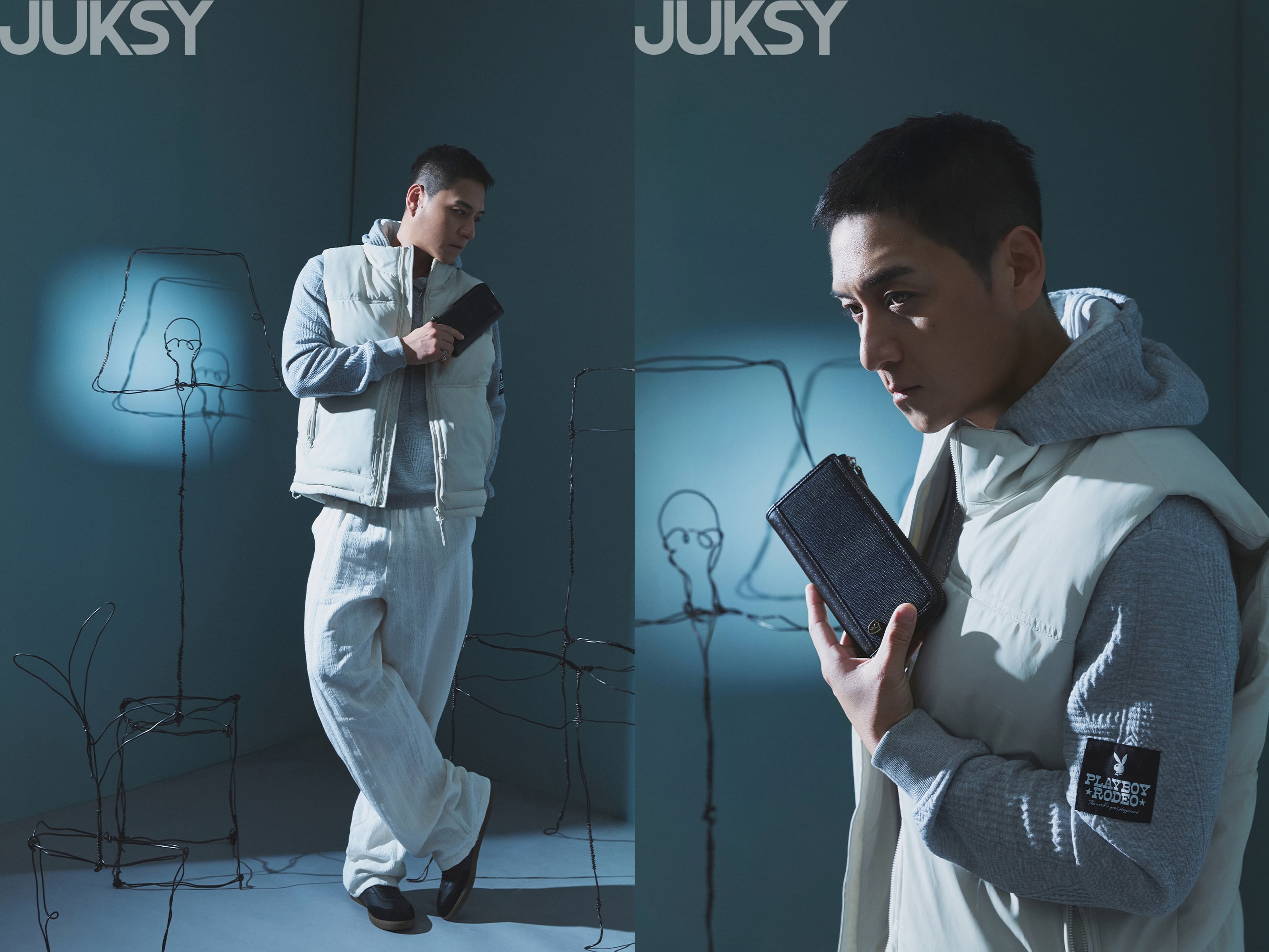 魅力不來自言語,而是態度!讓風格說話,鄭人碩自信演繹 PLAYBOY 全新包款