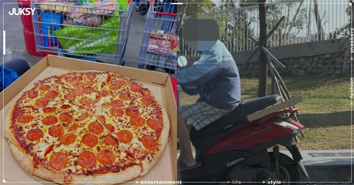 好市多 Costco 大披薩騎機車怎麼載回家？阿伯「一妙招」網讚：「台灣人真的太聰明了！」
