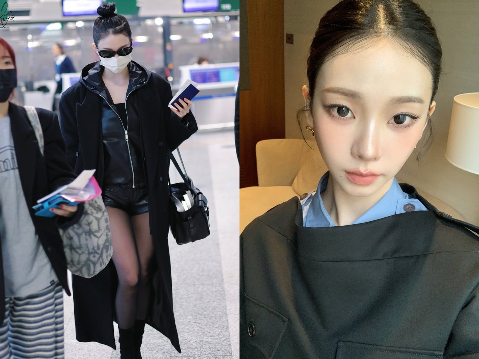 aespa Karina 身高 168 機場黑絲襪造型火辣現身！全網暴動：「劉知珉你太 spicy 了！」