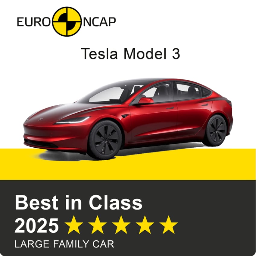 2025 年度最安全新車名單出爐！賓士 CLA、Tesla Model 3 皆上榜！