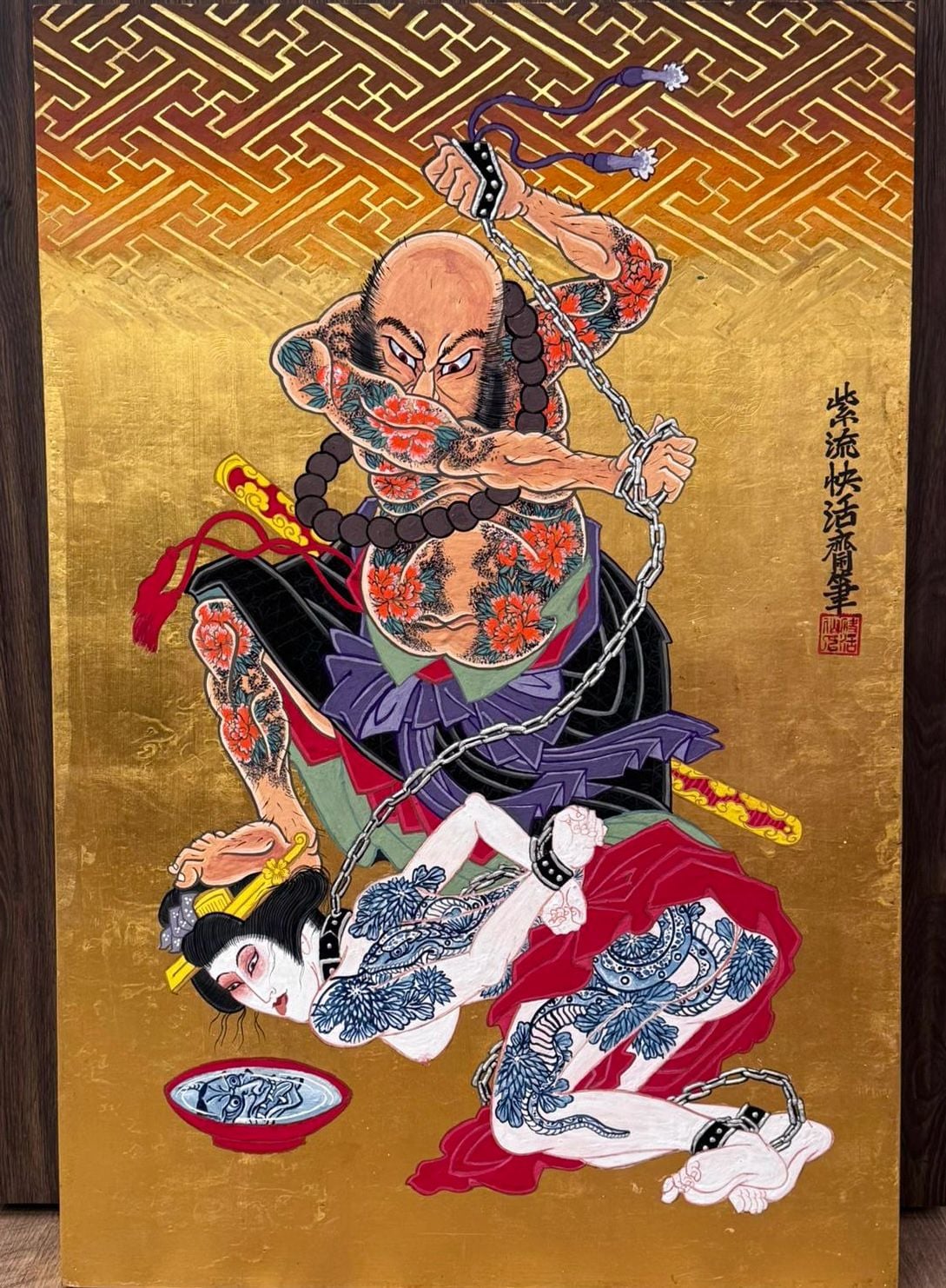 刺青界冒險王轉戰藝術圈！彫柏用純金箔畫與情色美學正面迎戰 AI 時代！