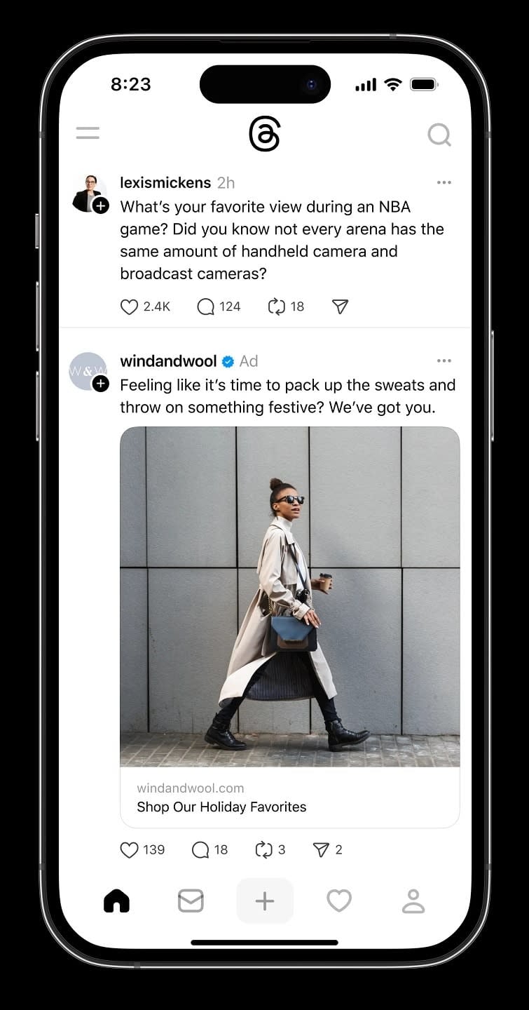 Threads 宣布將全面投放廣告!推送時間曝光!