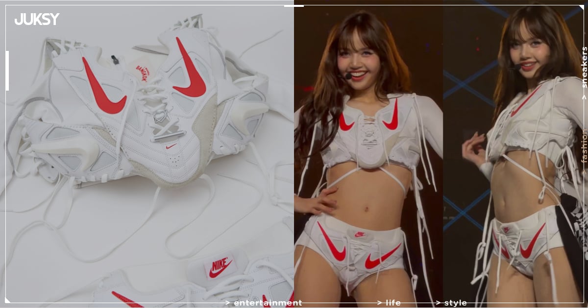 BLACKPINK Lisa 身高 167 演唱會穿 Nike「球鞋解構裝」登場！全網狂讚身材比例一絕！