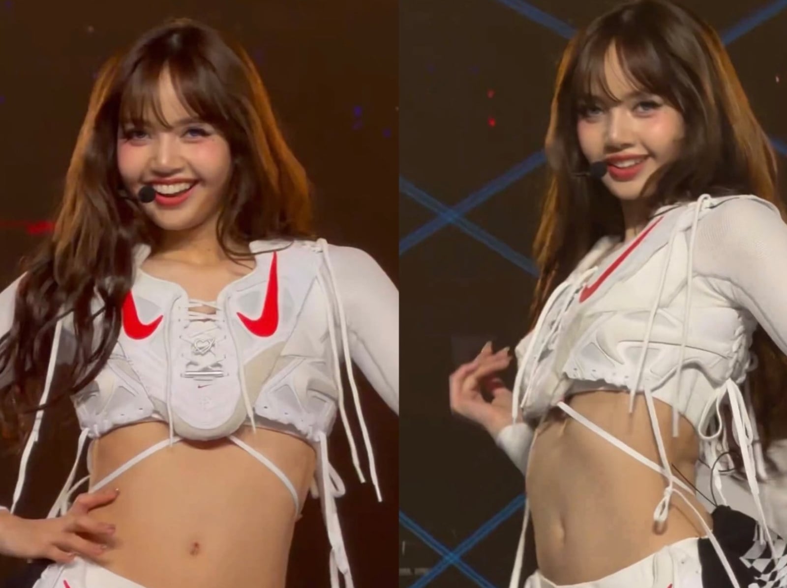 BLACKPINK Lisa 身高 167 演唱會穿 Nike「球鞋解構裝」登場！全網狂讚身材比例一絕！
