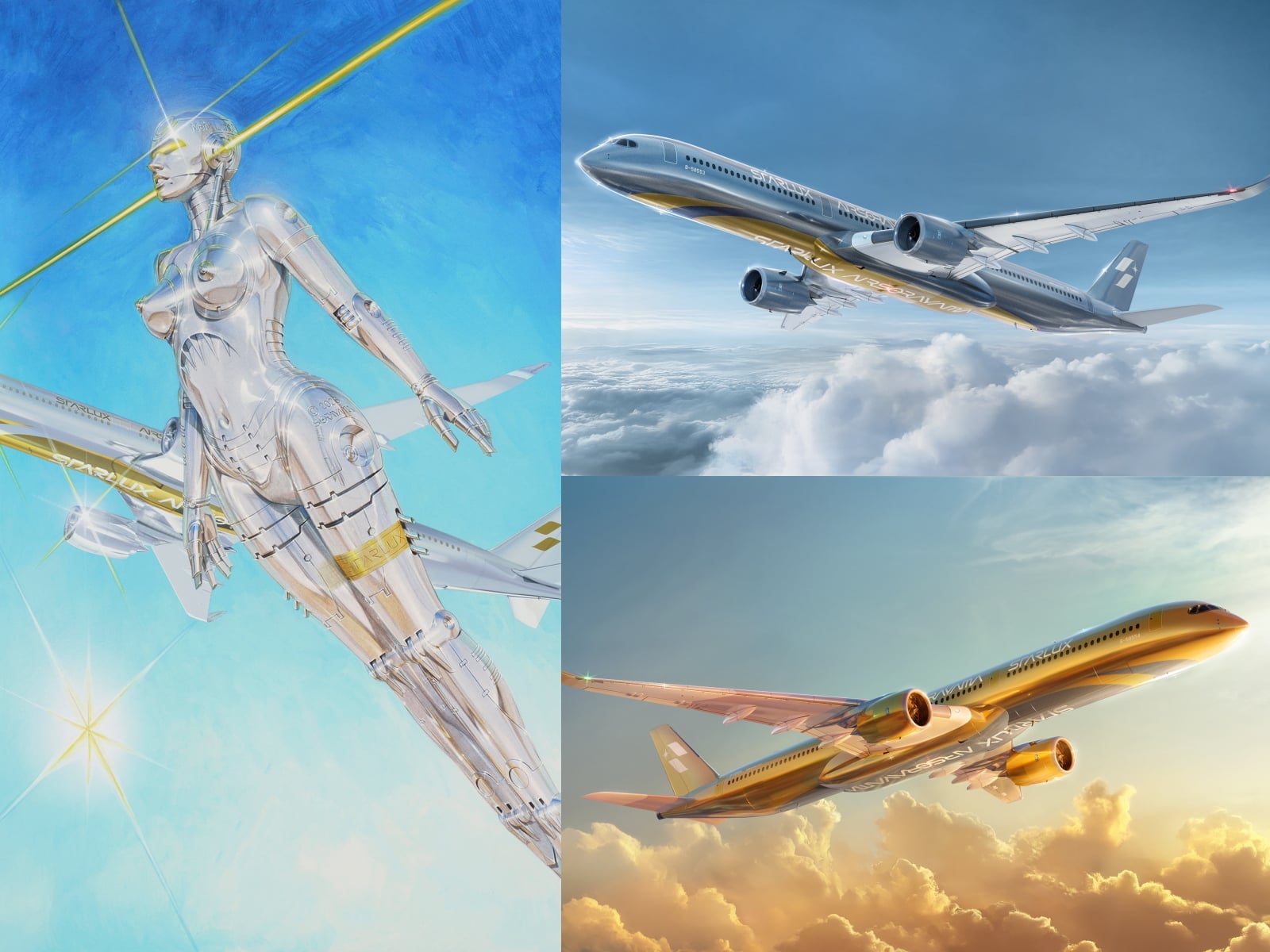 星宇航空聯手日本藝術大師「空山基」迎來超震撼聯名！兩架金屬藝術品啟航時間、機上備品周邊一次看！