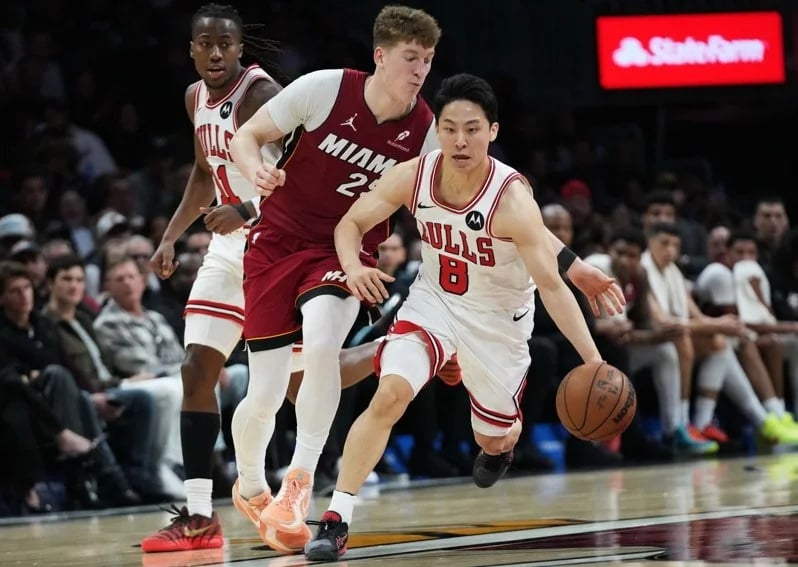 NBA/173 公分河村勇輝跳贏球 196 公分熱火前鋒!公牛首秀攻下 6 分幫助球隊取勝!