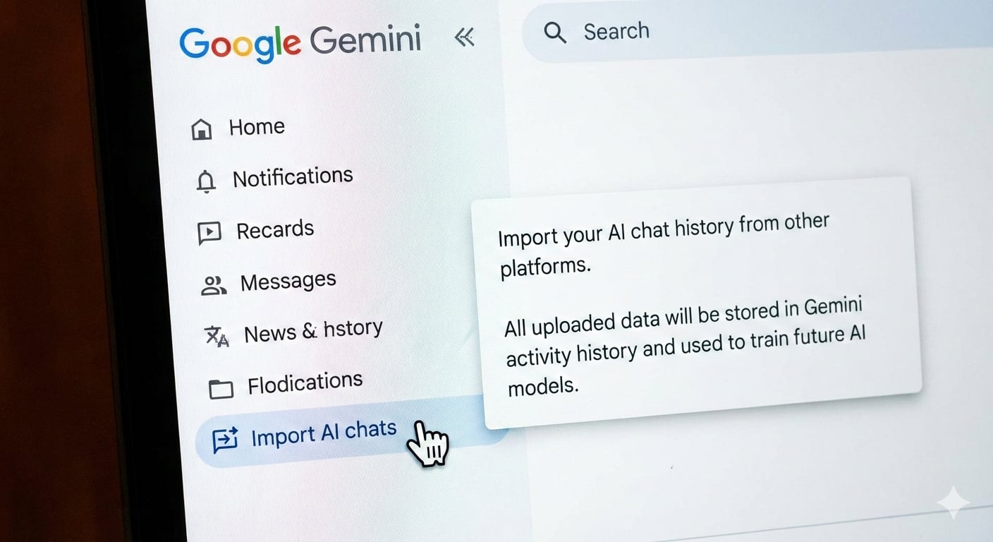 Gemini 新功能曝光！ChatGPT 聊天紀錄可完全轉移！