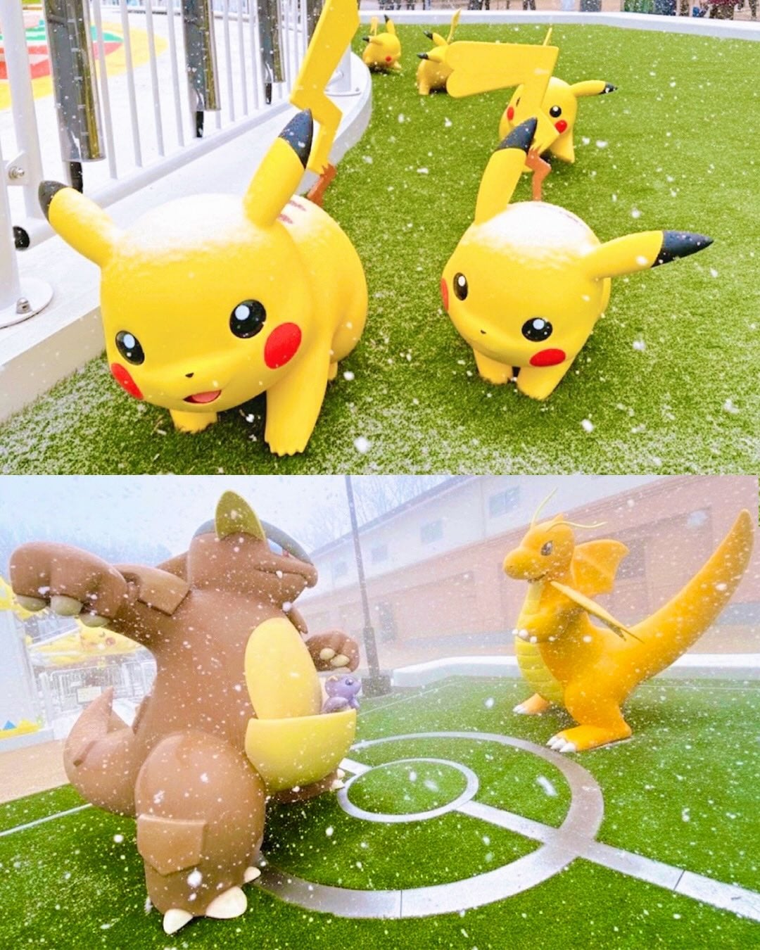 《寶可夢樂園：關都》開幕遇大雪！日本網友拍下雪中寶可夢超萌畫面