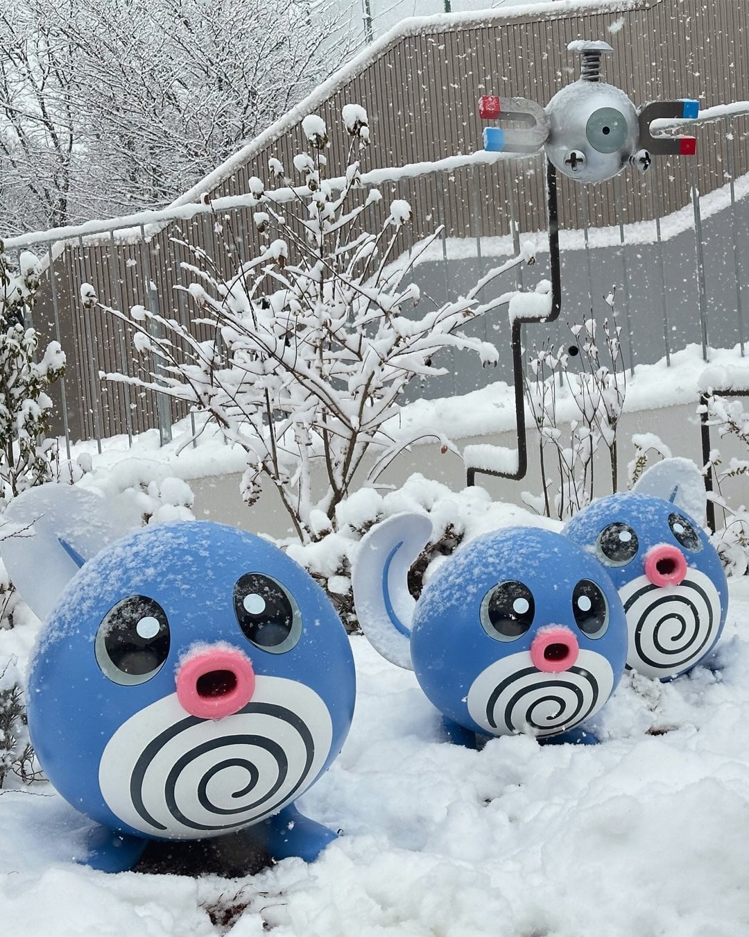 《寶可夢樂園：關都》開幕遇大雪！日本網友拍下雪中寶可夢超萌畫面