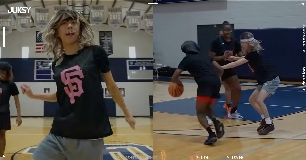 Ray 與美國高中女籃一同訓練！戴假髮化身好姐妹、霸氣送全隊 adidas 球鞋！