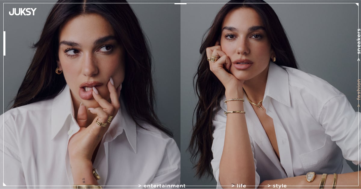 杜娃黎波 Dua Lipa 身高 173 成為寶格麗全球品牌代言人！襯衫開深 V 展現性感魅力！