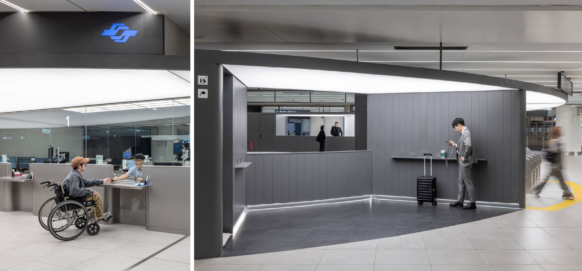 台北車站 B3 層改造全新登場！圓弧服務盒、極簡明亮空間串連捷運、高鐵、台鐵⋯一次看！【設計・潮】