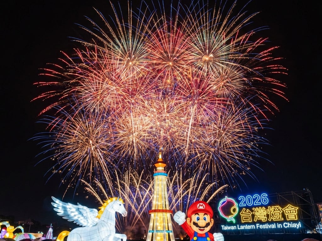 2026 嘉義燈會正式點燈！任天堂主題園區、10 米高瑪利歐⋯親子必朝聖景點曝光！