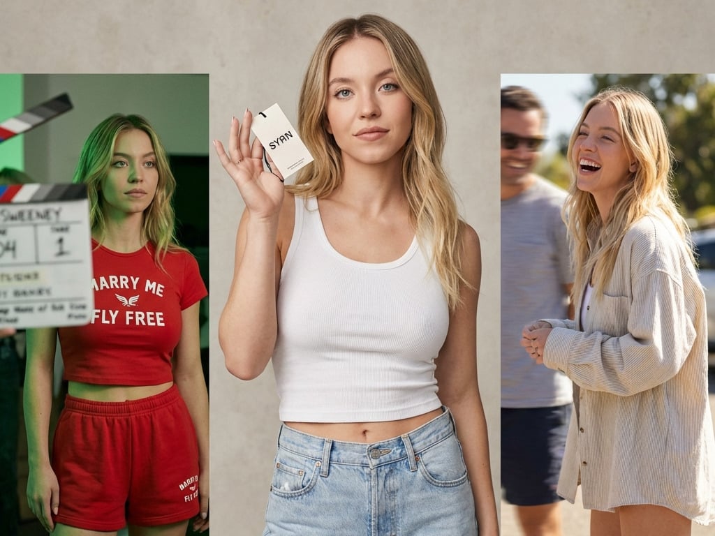 席德妮史威尼 Sydney Sweeney 內衣品牌 SYRN 新廣告曝光！丁字褲造型、躺床畫面引網暴動！