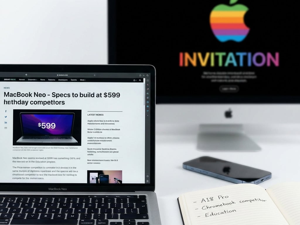 MacBook Neo 意外提前曝光！599 美元起售、A18 Pro 晶片直攻 Chromebook 市場！
