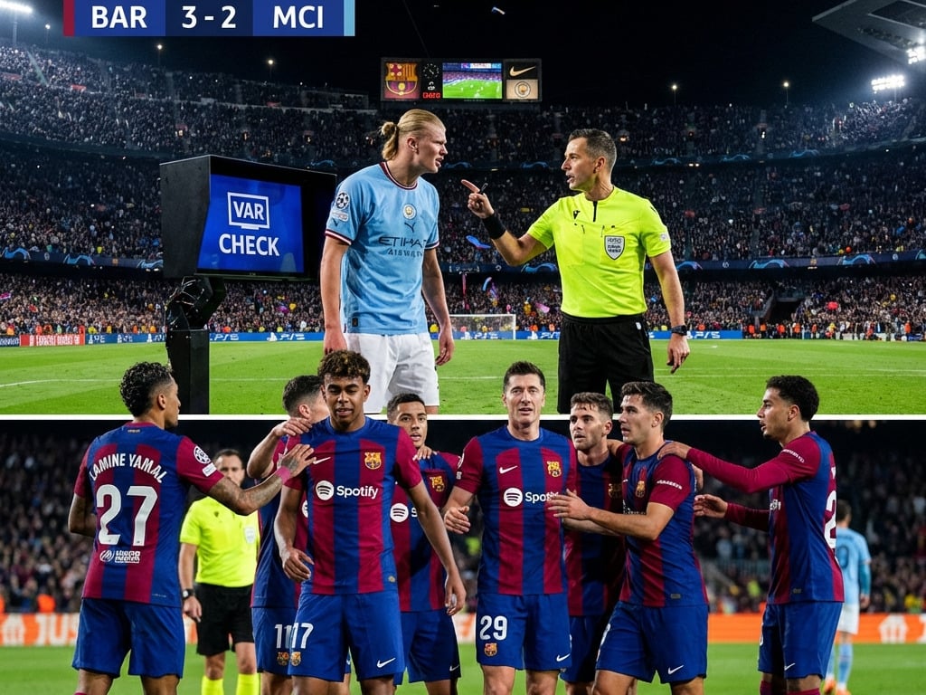 巴薩諾坎普 3 比 2 絕殺曼城！五球大戰補時逆轉哈蘭德怒火難掩！