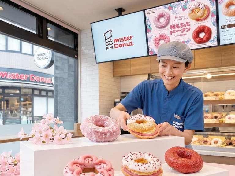 Mister Donut 春季新品來了！櫻花草莓組合超夢幻，4 款限定你選哪個！