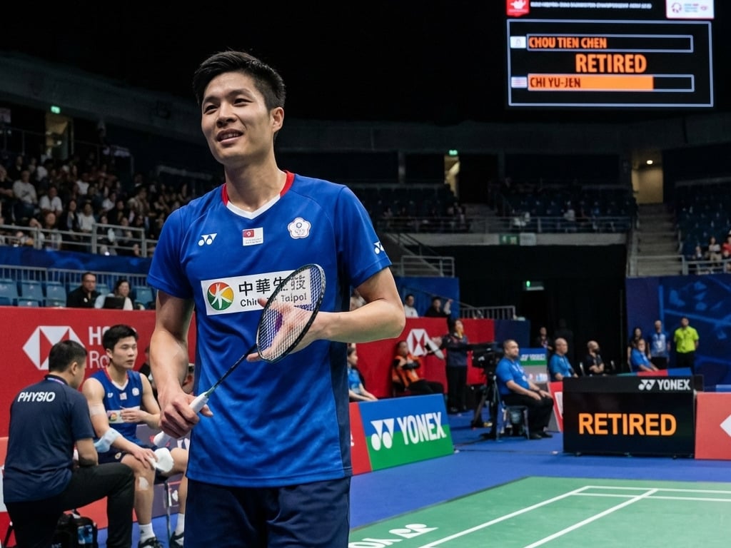 全英羽球公開賽台灣內戰！戚又仁大腿拉傷決勝局認輸！
