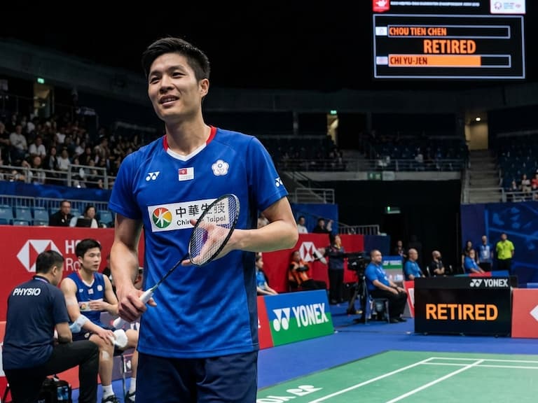 全英羽球公開賽台灣內戰！戚又仁大腿拉傷決勝局認輸！