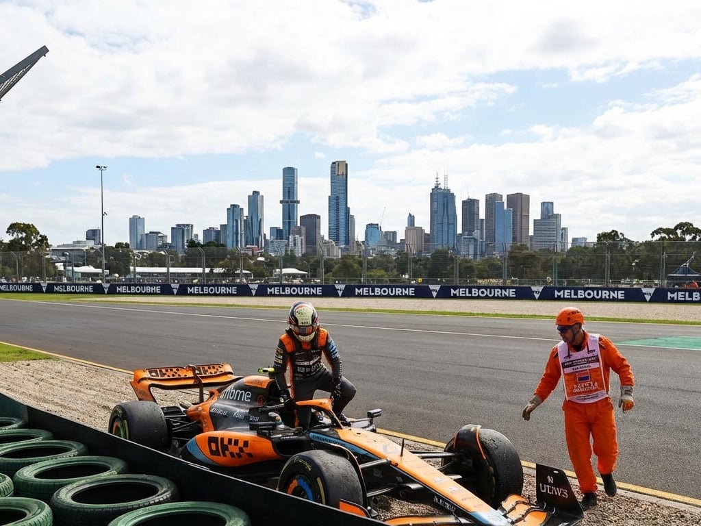 喬治·羅素 George Russell 奪F1澳洲站冠軍！梅賽德斯包辦前2名，皮亞斯特里暖胎圈撞車退賽成最大意外