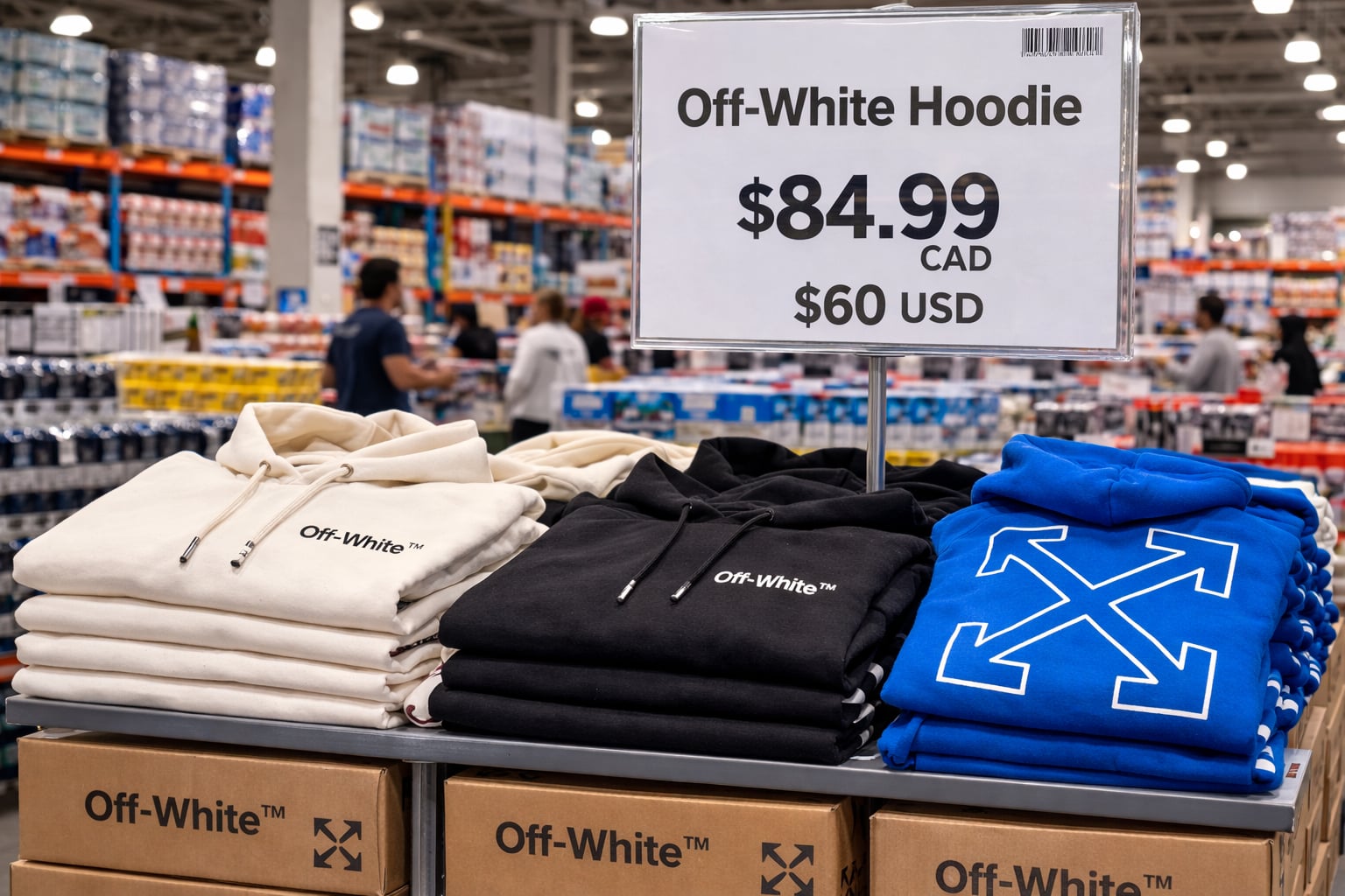 Off-White 竟然在好市多 Costco 可以買到？連帽上衣一件只要 60 美元價格超親民！