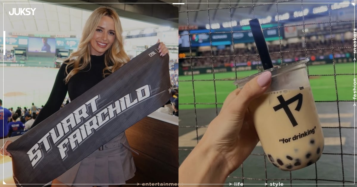 「費仔」老婆漢娜 IG 曝球場照！舉應援毛巾、歐告娃娃喊：「為我老公和台灣隊驕傲！」