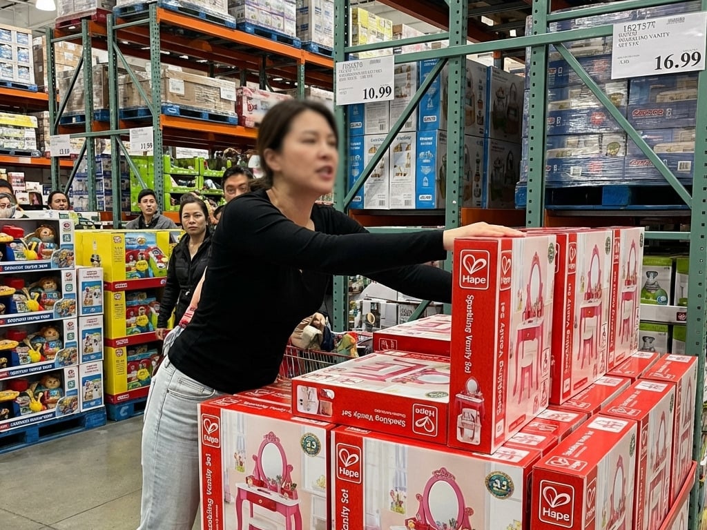 好市多 costco Hape 梳妝台爆紅！代購業者霸位阻擋顧客引網怒！