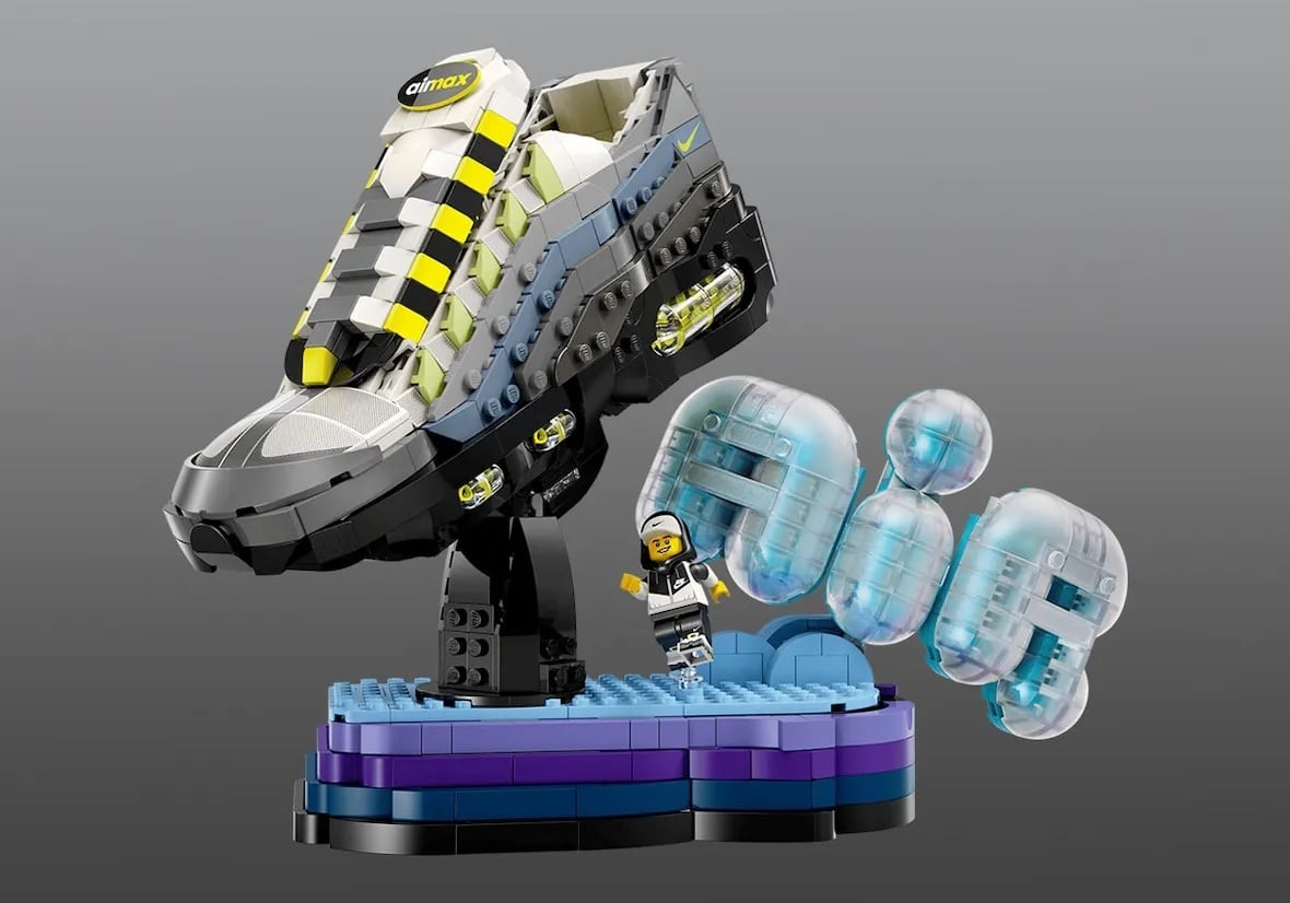 LEGO x Nike Air Max 95「Neon」樂高積木套組登場！全球限量 1213 組、螢光黃色調經典不敗！