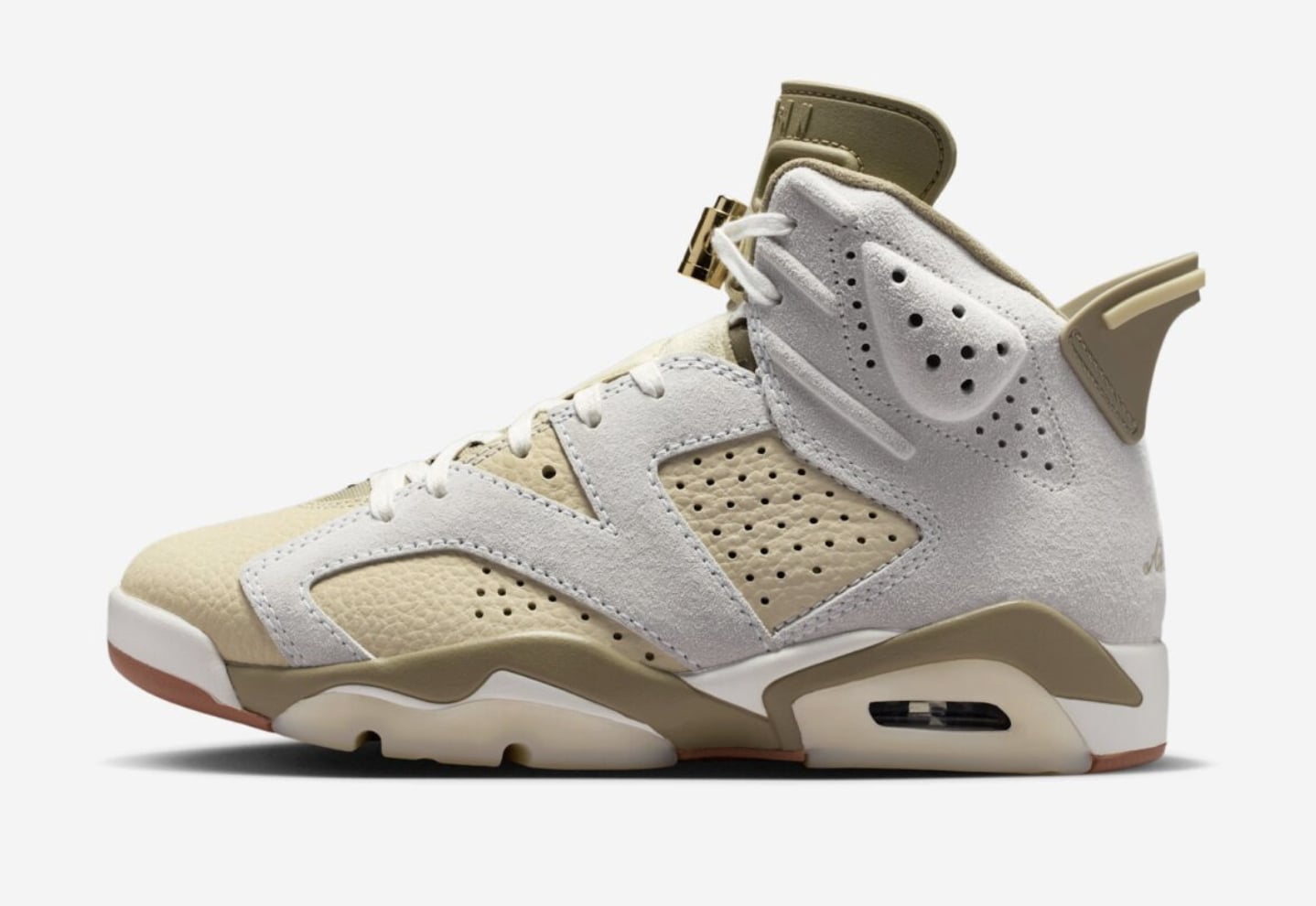 Air Jordan 6 HS（Sail/Neutral Olive）配色登場！35 週年麂皮升級版發售時間曝光！