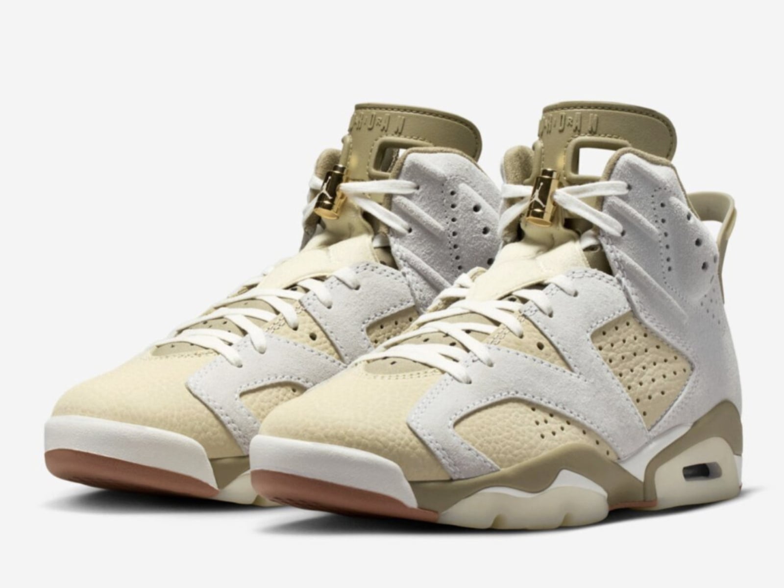 Air Jordan 6 HS（Sail/Neutral Olive）配色登場！35 週年麂皮升級版發售時間曝光！