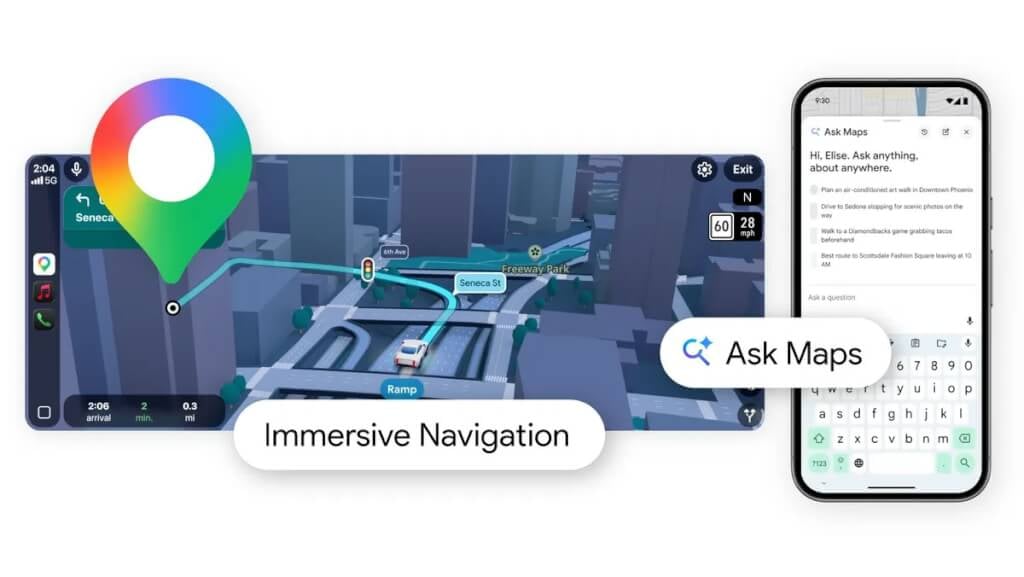 Google Map 更新！3D 沉浸式導航設定、Gemini AI 對話問路⋯功能細節一次看！
