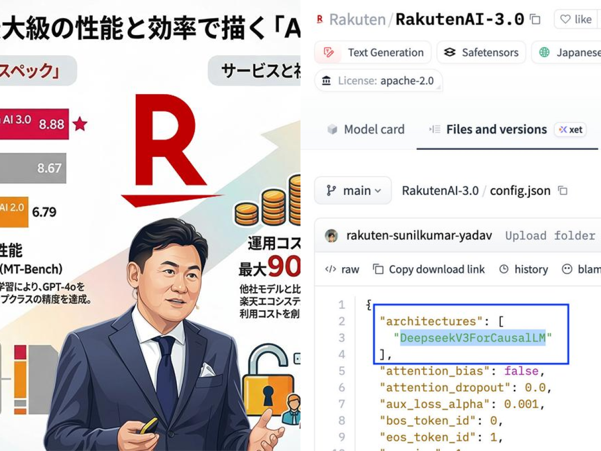 樂天 Rakuten AI 3.0 號稱日本最大自研AI，上線數小時被抓包核心是 DeepSeek
