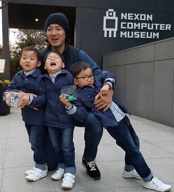 宋一國三胞胎近況曝光！大韓暴風抽高，已經超越爸爸引熱議！