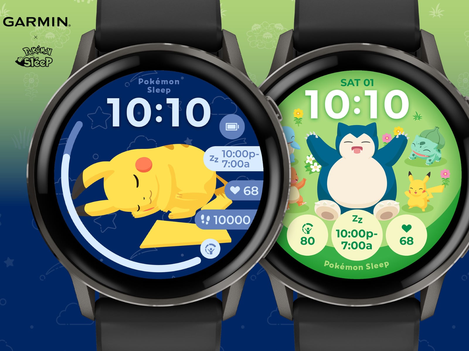 Garmin × 寶可夢聯名錶面爆紅！48隻皮卡丘、卡比獸陪睡覺⋯免費下載方法快看！
