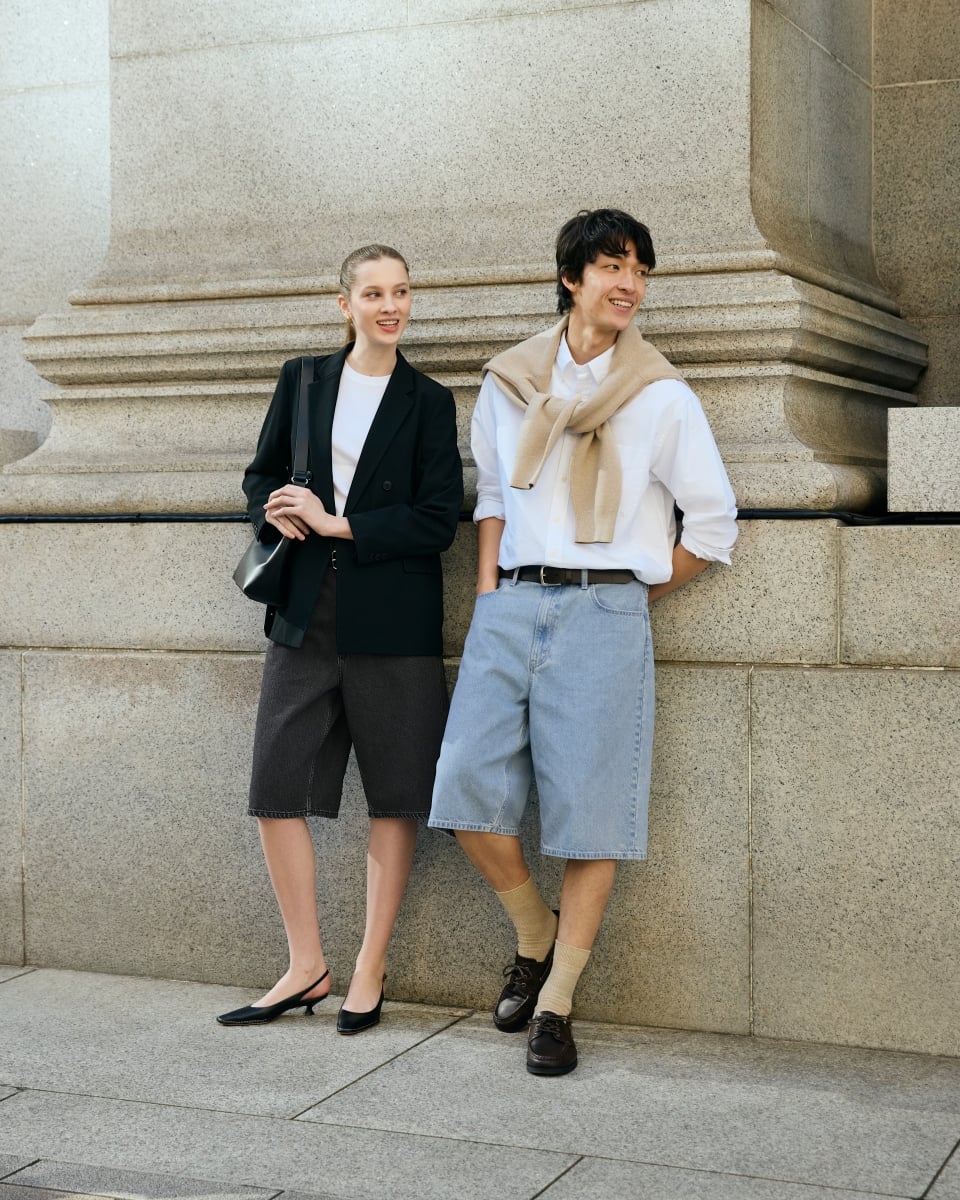 許光漢演繹 UNIQLO 2026 夏季穿搭！膝下寬版  Jorts 牛仔短褲掀新風潮、JW ANDERSON 聯名撞色 T 恤必收！