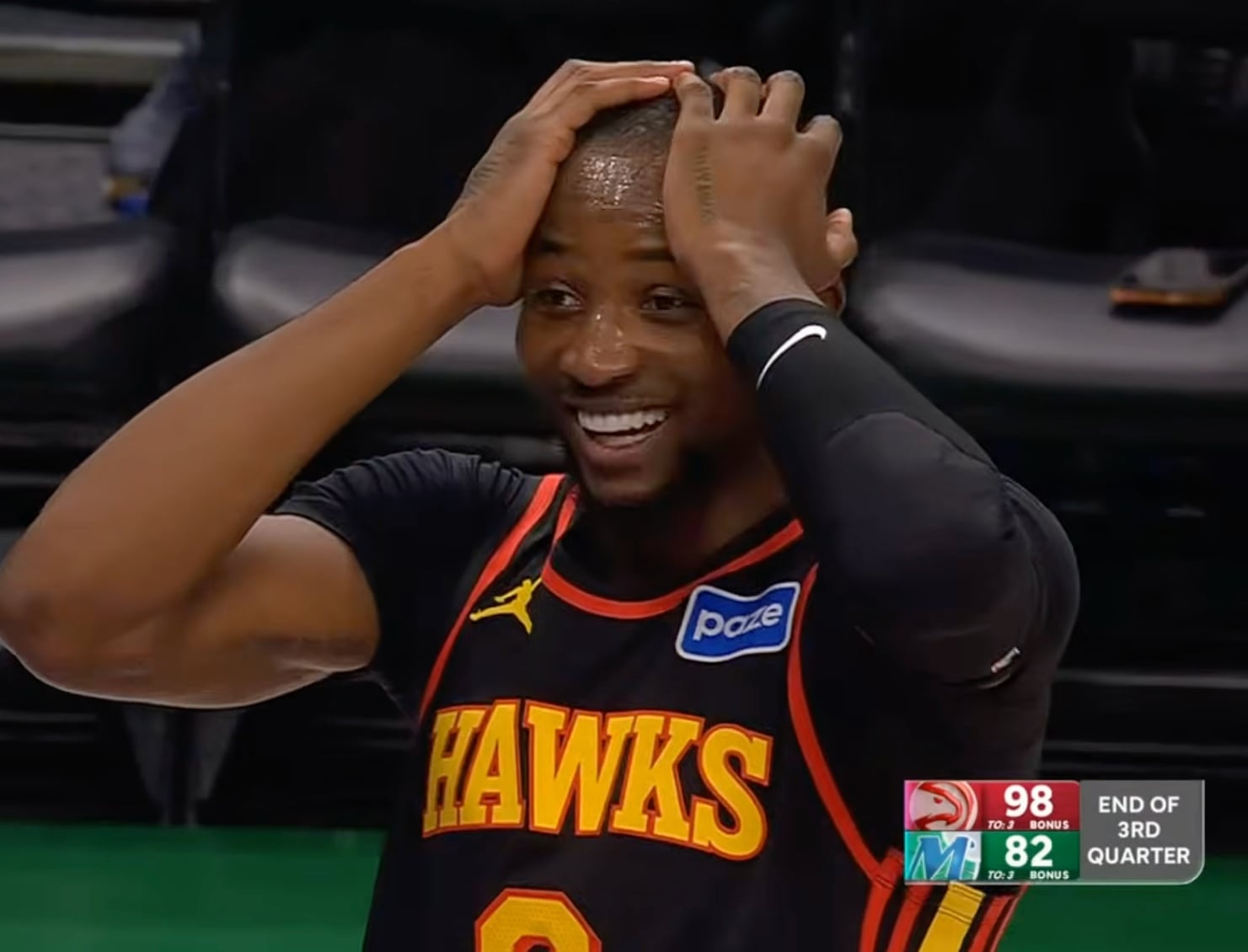 NBA／Jonathan Kuminga「後場傳球變大號三分彈」超扯！本人也嚇到傻眼抱頭！