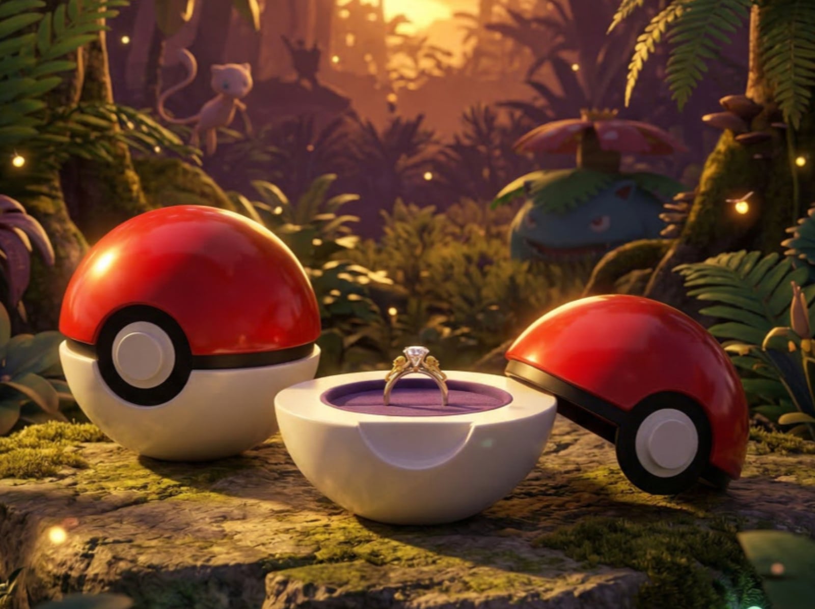 寶可夢進軍婚戒市場！U-TREASURE 推客製化訂婚戒、精靈球戒盒⋯粉絲驚呼：「就決定是你了」