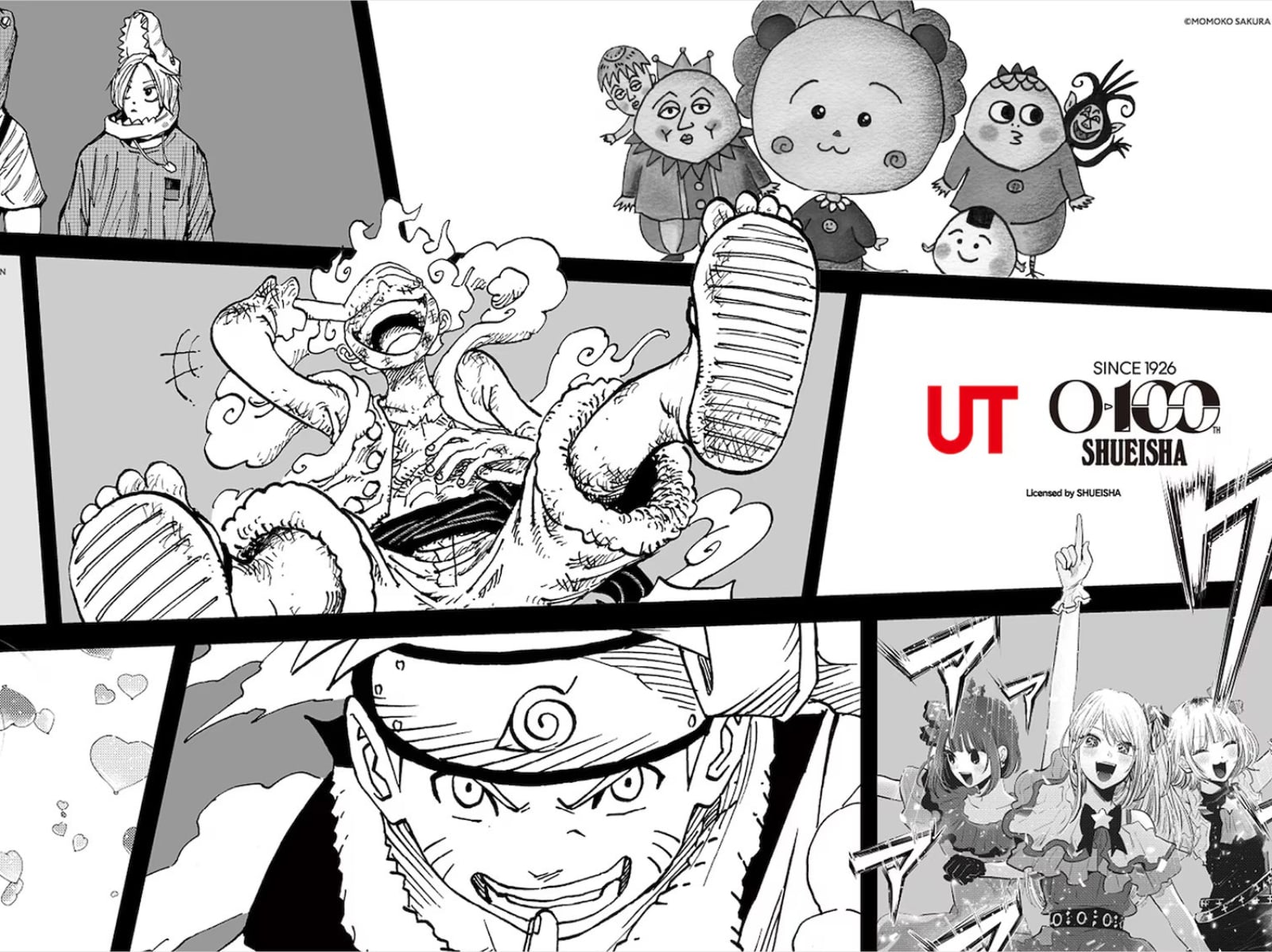 UNIQLO x 集英社百年紀念 UT 第二彈！航海王、火影忍者等 8 部經典作品登場