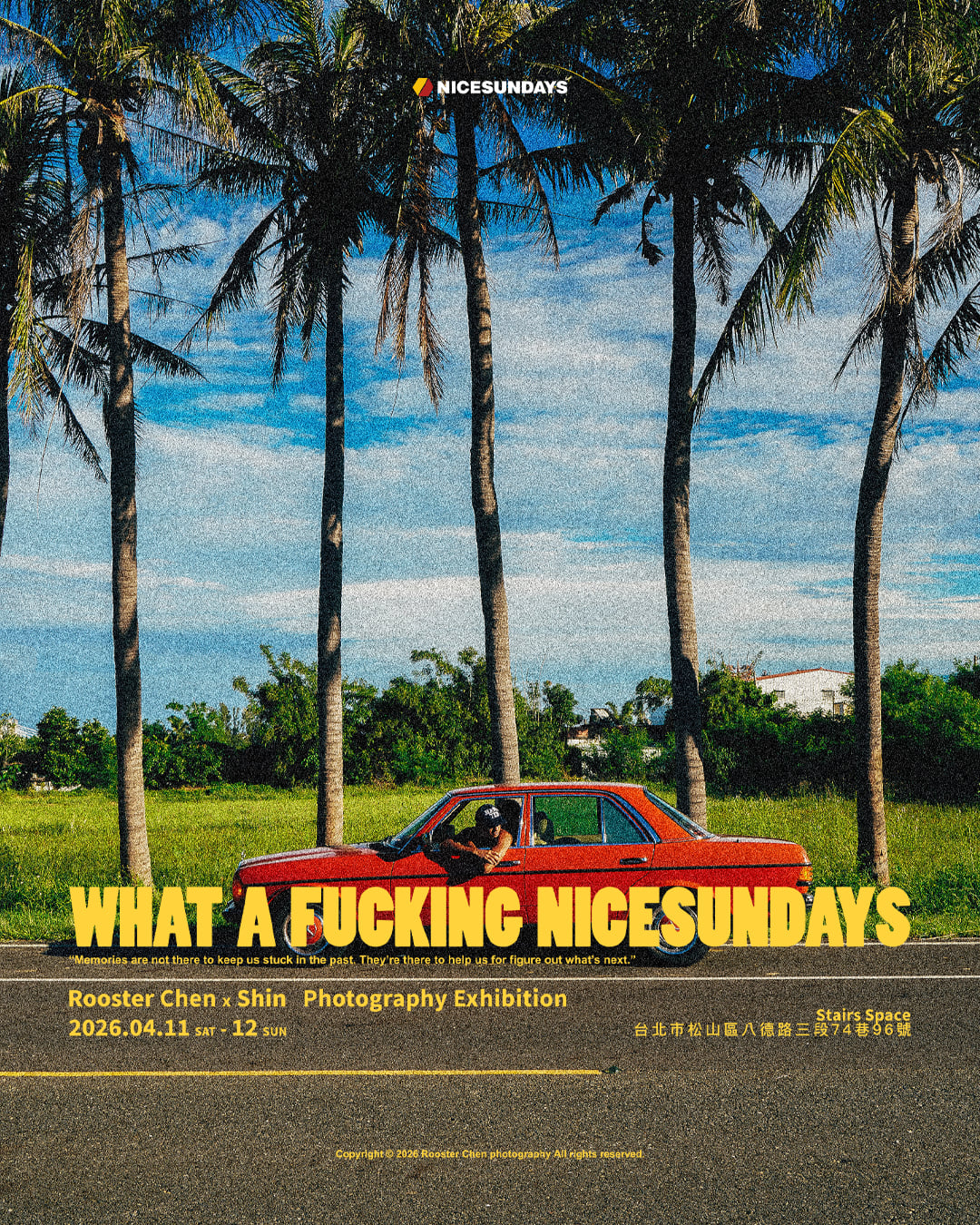 王信凱攜手 Rooster Chen 合作攝影展登場！NICESUNDAYS 限定服飾同步發售！