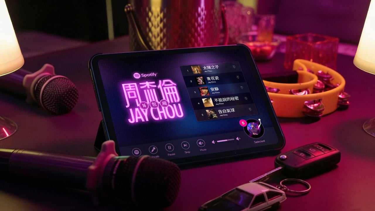 Spotify推周杰倫《太陽之子》互動體驗！「16包廂」虛擬KTV 手機秒變K歌神器！