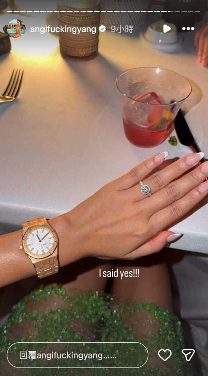 Ray 與女友 Angi Yang 出國渡假超甜蜜！曬戒指坦承愚人節玩笑嚇壞網友！
