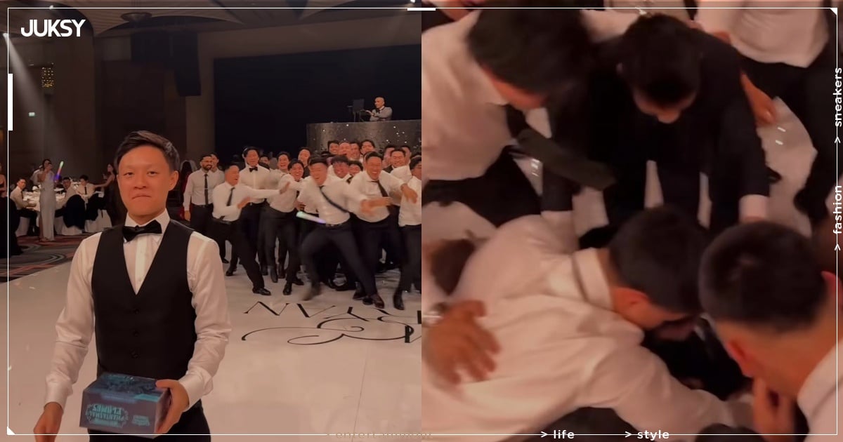 新郎丟捧花改丟「限量寶可夢卡牌禮盒」！大批男性友人搶成一團、外包裝直接爛掉！