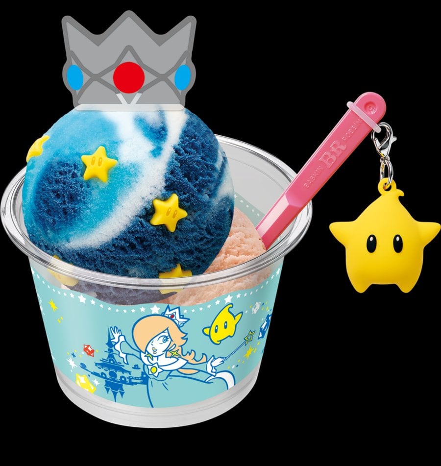 31冰淇淋超級瑪利歐銀河聯名！限定周邊「羅潔塔湯匙吊飾」、「奇可毛毛袖套」必收